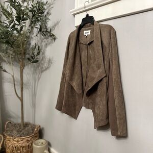 BB Dakota Faux Suede Tan Blazer Cardigan